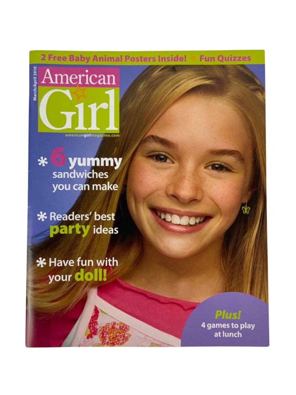 American Girl Magazine March/April 2010 Kids Activities Posters Recipes Crafts